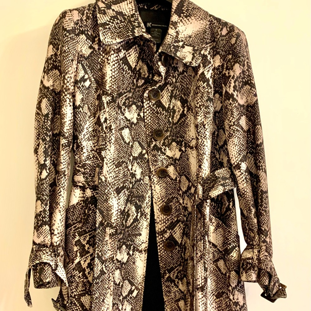 INC TRENCHCOAT phyton print